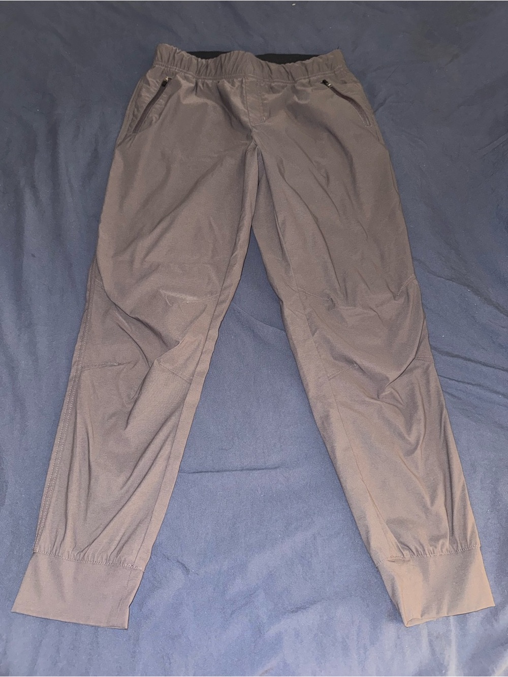 Women’s Eddie Bauer Gray Purple Elastic-Waist Performance Jogger Pants